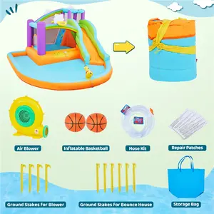 3.7 x 3.9 x 2.4m Inflatable Water Slide and Air Blower