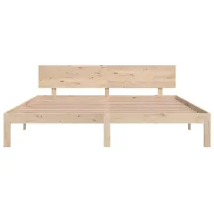 Berkfield Bed Frame Solid Wood 180x200 cm Super King Size