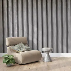 STRIVO Acoustic Slat Panel - Dark Grey Oak 600mm x 2400mm