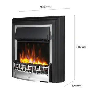 Dimplex Cheriton Deluxe 2kW Gloss Chrome effect Electric Fire