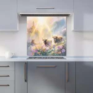 Ava Sterling: 00021 Premium Glass Kitchen Splashback W600mm x H600mm