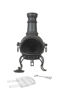 La Hacienda Murcia Medium Steel Chimenea With Grill