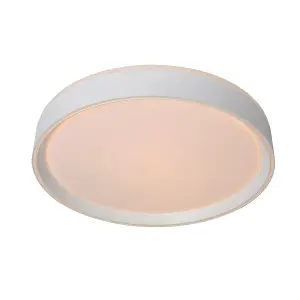 Lucide Nuria Modern Flush Ceiling Light 30cm - LED Dim. - 1x18W 2700K - 3 StepDim - White