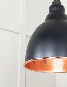 Hammered Copper Brindley Pendant in Elan Black