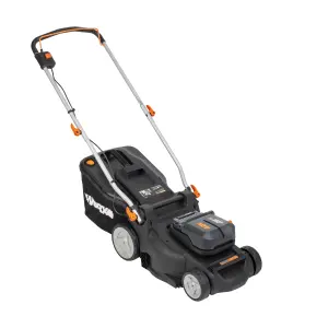 WORX WG737E 40V 37cm Cordless Brushless Lawn Mower with 2 x 4.0Ah Batteries & Charger