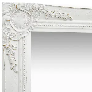 Berkfield Wall Mirror Baroque Style 40x40 cm White