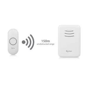 Byron 314 White Wireless Battery & mains-powered Door chime kit DBY-22314BS-KF