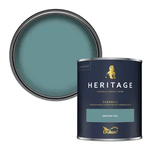 Dulux Trade Heritage Maritime Teal Eggshell Wall paint, 750ml