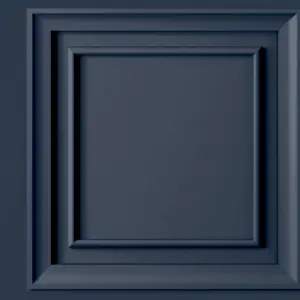 Superfresco Easy Navy Wood effect Panel Smooth Wallpaper