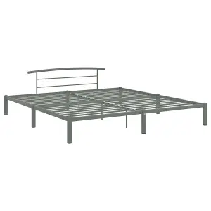 Berkfield Bed Frame Grey Metal 180x200 cm 6FT Super King