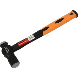 Neilsen 24oz Round Ball Pein Hammer Fibreglass Rubber Grip Engineers Machinists