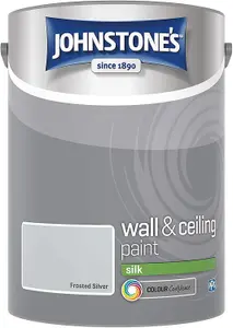 Johnstone's Wall & Ceilings Frosted Silver Silk Paint - 5L