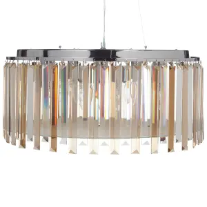 5 Lights Metal Chandelier Silver LAMEIRA