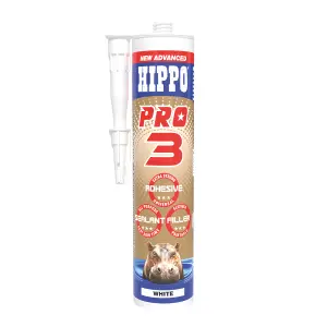 Hippo PRO 3 Adhesive, Sealant & Filler 290ml - White