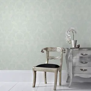 Superfresco Colours Hermes Duck egg Damask Textured Wallpaper