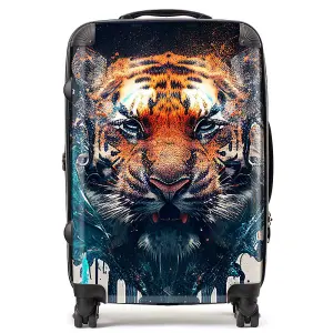 Tiger Face Splashart Suitcase - Medium