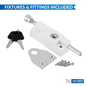 XFORT White Multi-Purpose Door Bolt