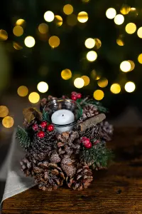 Single Tealight Candle Holder Christmas