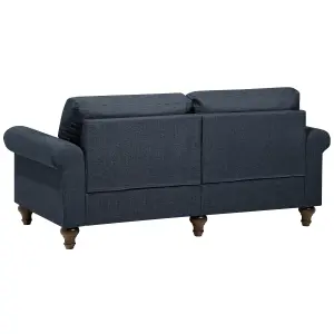 3 Seater Fabric Sofa Dark Grey OTRA II