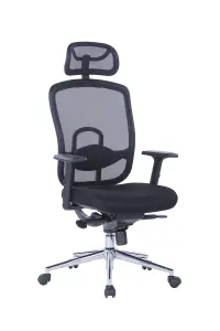 Miami Office Chair with Wheels in Black