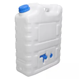 SPARES2GO Large Water Container Can Portable Storage Tank with Tap for Camping Caravan Travel Catering Cleaning (20L)