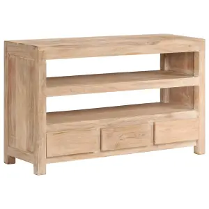 Berkfield TV Cabinet Solid Acacia Wood 90x30x55 cm Light Brown