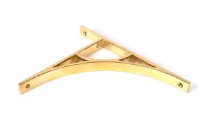 Polished Brass Tyne Shelf Bracket (260mm x 200mm)