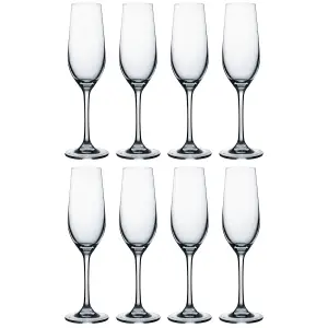 Ravenhead Set Of 8 Kings Flute Glass 200ml - Clear