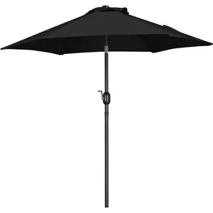 Market Parasol Black / 224cm H x 230cm W x 230cm D