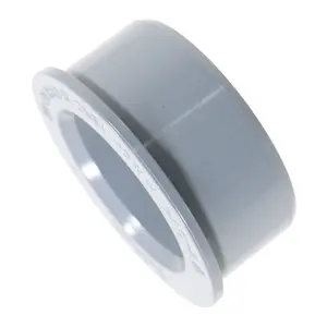 SPARES2GO 40mm Boss Adaptor Solvent Weld Soil Stack Waste Pipe Reducer Push Fit Seal Ring (Grey)