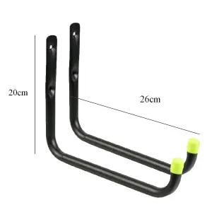 2 x Storage Hooks 26cm Wall Mounted, Tools, Ladder, Garages, Garden Shed, Bikes