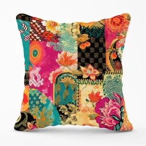 Patchwork Mixed Textiles Cushions 60cm x 60cm