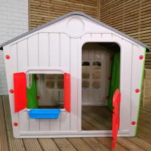 1.15m Kids Indoor Outdoor Plastic Wendy House Galilee Village Playhouse