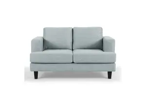 Dale 2 Seater Linen Sofa, Pale Blue Linen Fabric