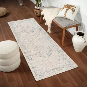 AMAYRA Machine Washable Vintage Runner Rug 80 x 220 cm