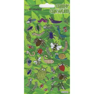 Paper Projects Creepy Crawlies Reusable Sparkle Stickers Green/Multicoloured (One Size)