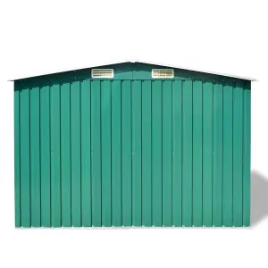 Berkfield Garden Storage Shed Green Metal 257x205x178 cm