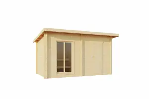 Lasita Sundborn Garden Room Office - 4m x 2.2m - Pent Log Cabin with Double Glazing