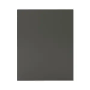 GoodHome Stevia & Garcinia Gloss anthracite slab Standard End panel (H)720mm (W)570mm