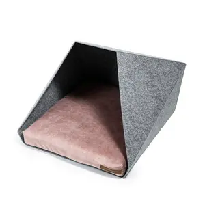 Polyester Pet Bed Grey/Pink