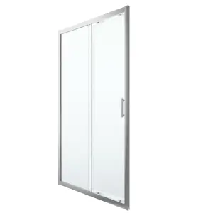 GoodHome Beloya Clear Rectangular Shower Door, panel & tray kit - Double sliding doors (H)195cm (W)120cm (D)90cm