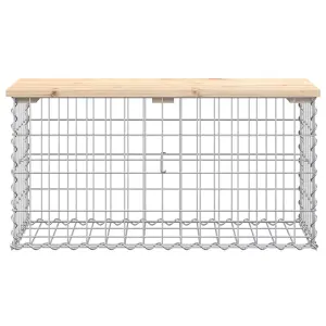 Berkfield Garden Bench Gabion Design 83x31.5x42 cm Solid Wood Pine