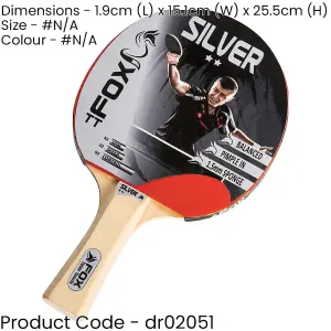 2 STAR Table Tennis Bat - 1.5mm Sponge 5mm Blade Flared Handle Racket Ping Pong