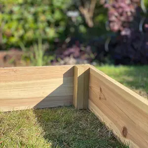 Wooden Raised Vegetable Bed with Waterproof Cover (122cm x 18cm)