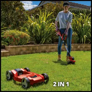 Einhell 18v Cordless 3 in 1 Mower & Strimmer Deck 28cm GE-CT 18/28 + 4AH Kit