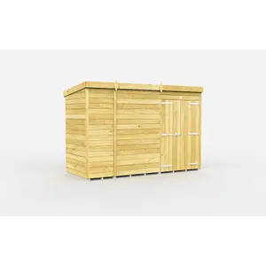 DIY Sheds 9x4 Pent Shed - Double Door Without Windows