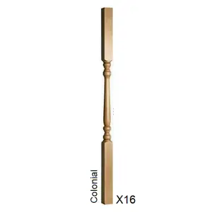 Oak Spindle Colonial 41mm x 41mm x 900mm - 16 Pack UK Manufactured Traditional Products Ltd