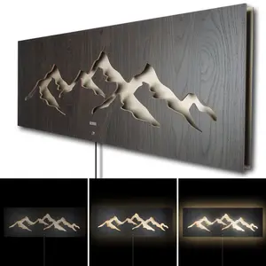 MA02 Handmade Landscape & Nature Wall Decor Black Walnut/Champagne