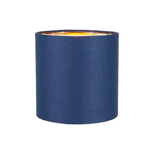 Contemporary Midnight Blue 6 Clip-On Candle Lamp Shade with Copper Inner Lining