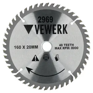 160mm x 20/16mm 48T TCT Circular Saw Blade Tungsten Carbide Tipped Cutting